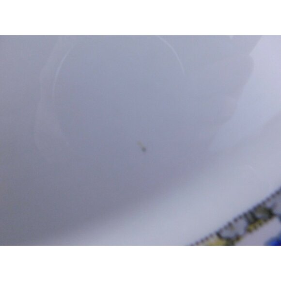 Syracuse China Cloisonne 14" Oval Serving Platter Birds Flowers Gold Trim - Picture 4 of 6